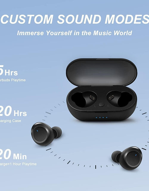 Load image into Gallery viewer, Audífonos Bluetooth Auriculares Impermeable Recargables Inalámbrico Color Negro
