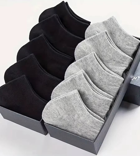 10/20/40 Pairs Men'S Boat Socks Business Sport Sweat Absorption Mature Summer Autumn Solid Color Versatile Ankle Socks