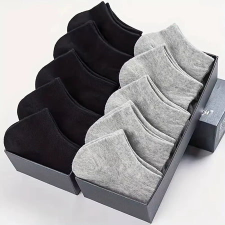 10/20/40 Pairs Men'S Boat Socks Business Sport Sweat Absorption Mature Summer Autumn Solid Color Versatile Ankle Socks