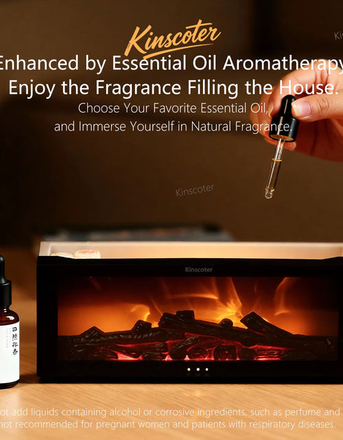 Load image into Gallery viewer, Creative Fireplace Aroma Diffuser Simulated Flame Humidifier Essential Oil Desktop Air Humidifier Mist Home Office Holiday Gift
