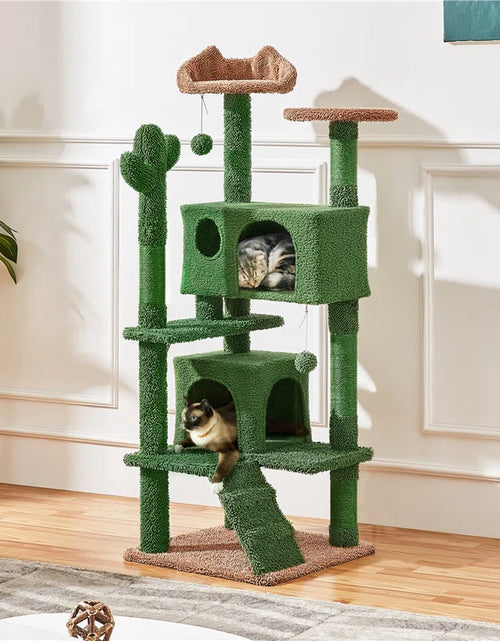 Load image into Gallery viewer, Cleobury 53'' Height Cat Cactus Tree Condo Kitten Tree Tower
