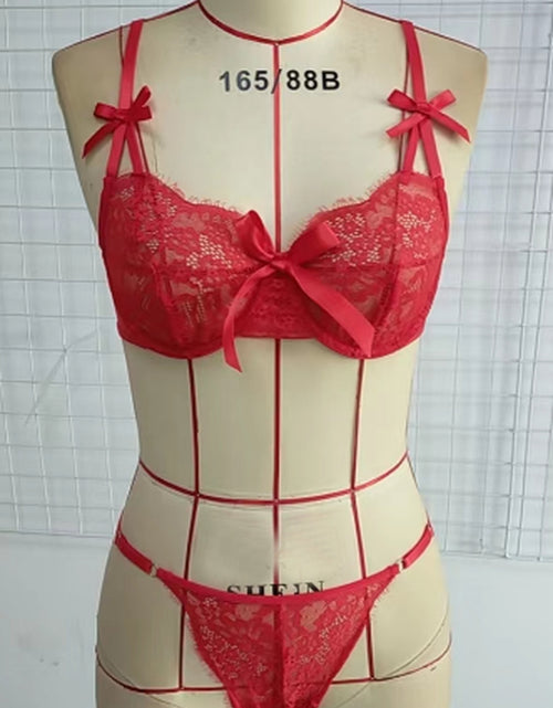 Load image into Gallery viewer, Women'S Sexy-Lingerie Lace Babydoll Bra Thong Set Sleepwear Underwear Nightwear
