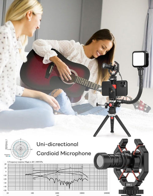 Load image into Gallery viewer, Smartphone Video Kit Metal Microphone Light Tiktok Youtube Podcast Equipment ...
