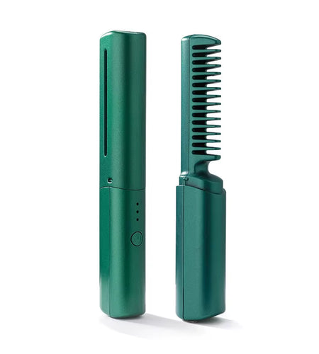 GlamWave Pro – Portable Wireless Heated Hair Straightener & Curler Brush