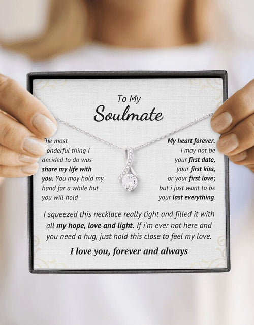 Load image into Gallery viewer, To Soulmate Necklace Gift for Girlfriend Wife Birthday Valentines Day Christmas
