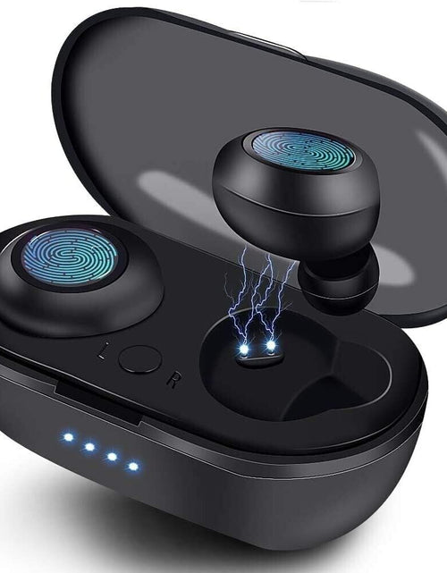 Load image into Gallery viewer, Audífonos Bluetooth Auriculares Impermeable Recargables Inalámbrico Color Negro
