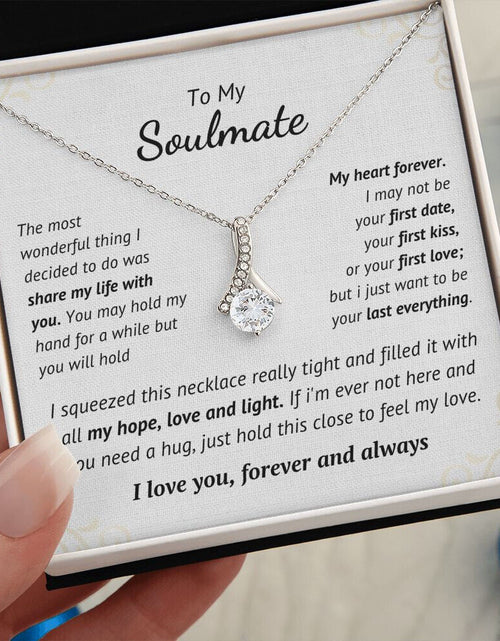 Load image into Gallery viewer, To Soulmate Necklace Gift for Girlfriend Wife Birthday Valentines Day Christmas
