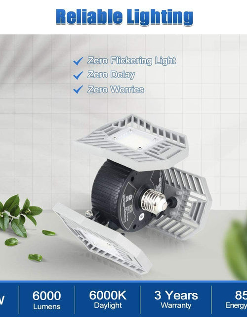 Load image into Gallery viewer, Three Led Garage Light-Led Adjustable Light-Basement Led Light
