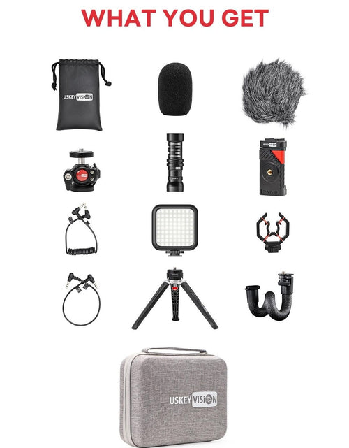 Load image into Gallery viewer, Smartphone Video Kit Metal Microphone Light Tiktok Youtube Podcast Equipment ...
